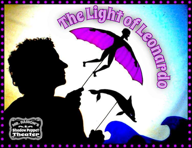 The Light of Leonardo shadow-play flyer artwork